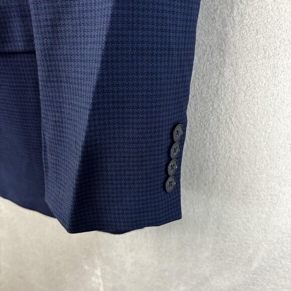 Calvin Klein Blazer Jacket Mens 40R Blue Wool Two Button Sport Coat Preppy - Picture 13 of 16